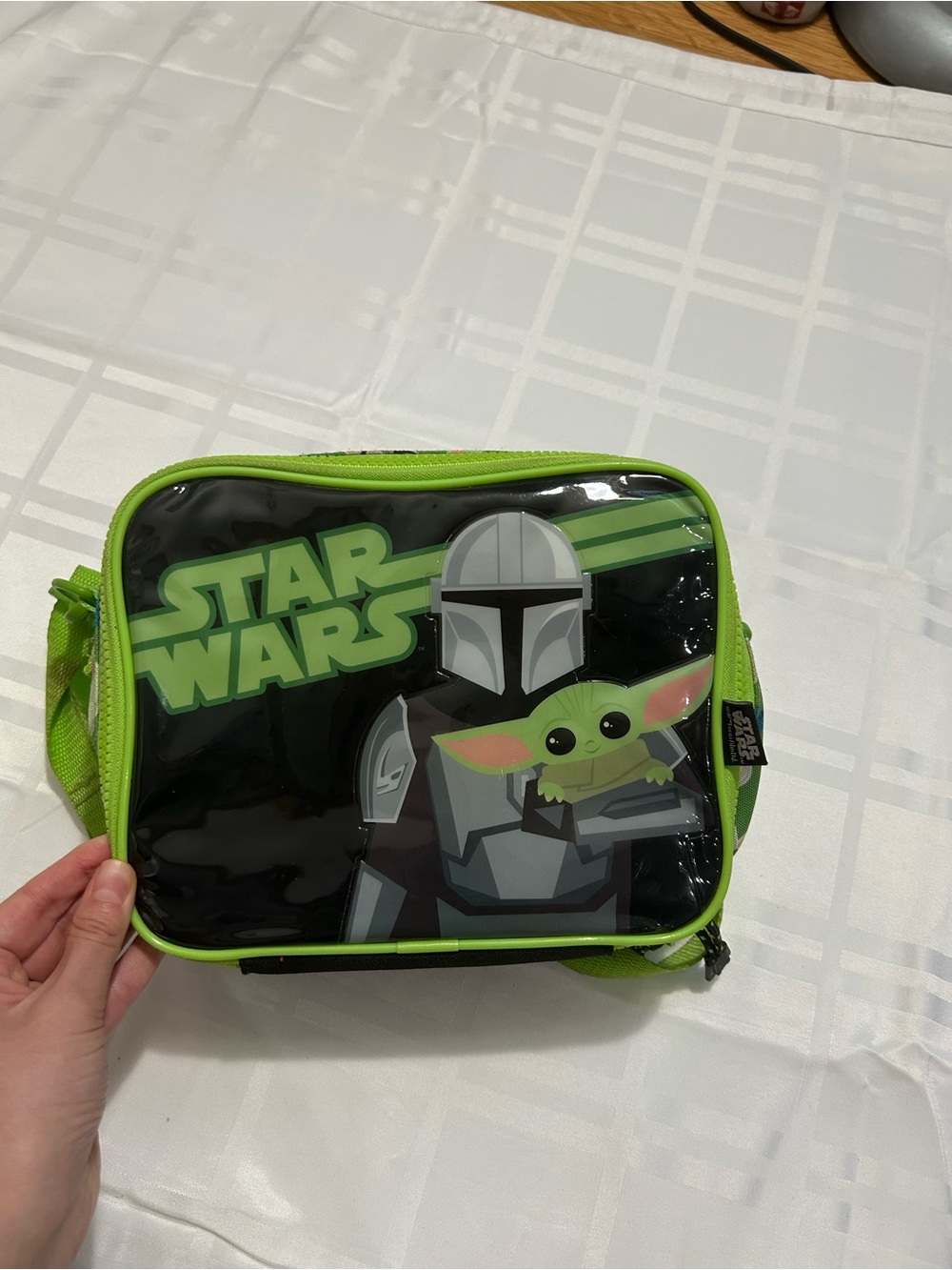 Star Wars Green and Black Kids Lunch Bag with The Mandalorian & Grogu